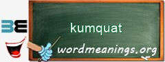 WordMeaning blackboard for kumquat